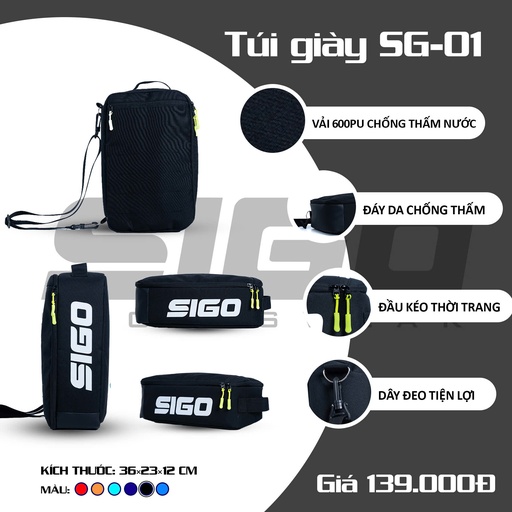 SPV041660 - Túi đựng giày SIGO SG-01 (Đen, freesize) 