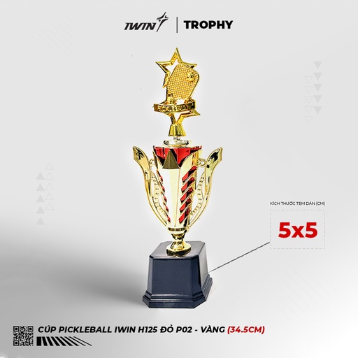 SPV041908 - Cúp iWin H125 P02 Đỏ (Vàng, freesize) 