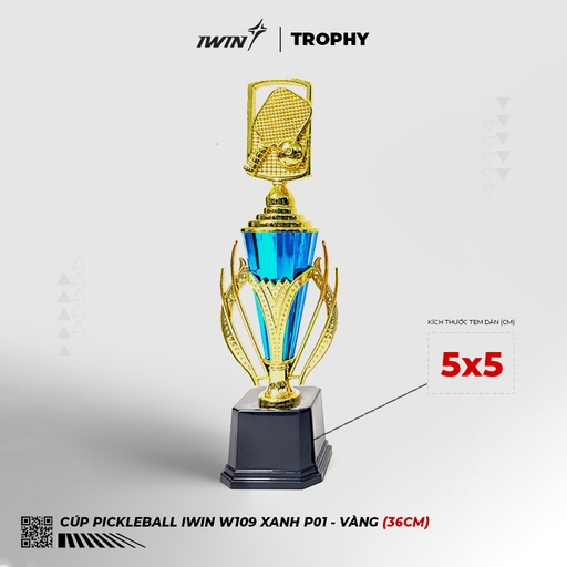 SPV041918 - Cúp iWin W109 P01 Xanh (Vàng, freesize) 