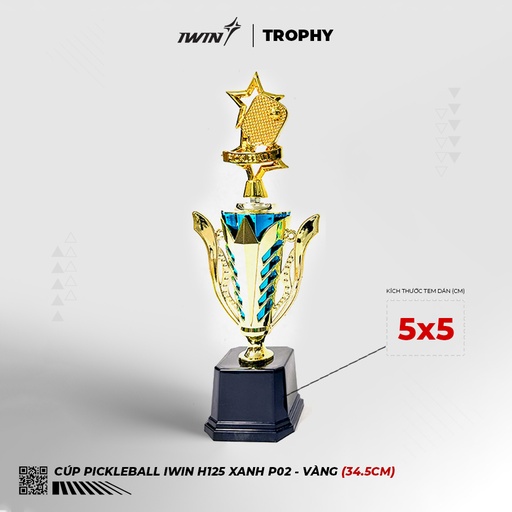 SPV042040 - Cúp iWin H125 P02 Xanh (Vàng, freesize) 